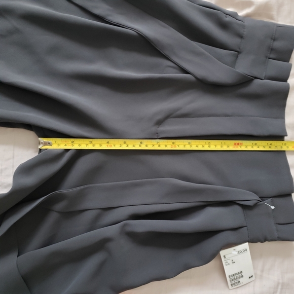 NWT H&M Crop Wide Leg Pants Dark Grey - Picture 16 of 16
